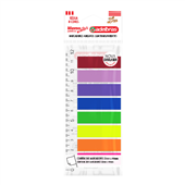 Marcador de Página Adesivo Adelbras 12x42mm 200 FL Cores Sortidas 1 UN