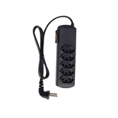 Filtro de Linha Force Line Bivolt 5 Tomadas Preto 10AMP PLUG 90 Ref:00