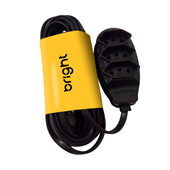 Extensão Elétrica Bright 2P+ T 3 Tomadas FL008 5m Preto 1 UN