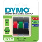 Fita para Rotulador Manual Dymo Vinílica 9mm x 3m 1741671 Azul Verde V