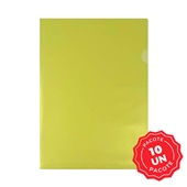 Pasta L A4 Plascony 220x310mm Amarela PCT C/10 UN
