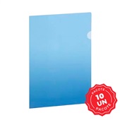 Pasta L A4 Plascony 220x310mm Azul PCT C/10 UN