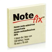 Bloco de Notas Adesivo 76x76mm Amarelo 100 FL Notefix