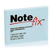 Bloco de Notas Adesivo 76x102mm Azul 100 FL Notefix