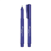Caneta Hidrográfica Fine Pen Azul 0.4mm 1 UN Faber Castell