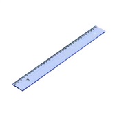 Régua Poliestireno Azul 30cm 981.2 1 UN Acrimet