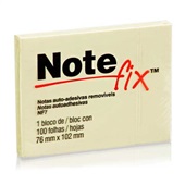 Bloco de Notas Adesivo 76x102mm Amarelo 100 FL Notefix