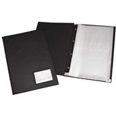 Pasta Catálogo Oficio com 20 Envelopes Visor 245x335mm Preta 1 UN Fino 123 ACP