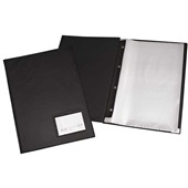 Pasta Catálogo Oficio com 20 Envelopes Visor 245x335mm Preta 1 UN Fino