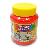 Tinta Guache Vermelho 250ml 1 UN Acrilex