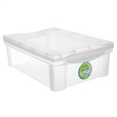 Caixa Organizadora Média 13,5L Cristal 14,5x30x42,5cm 1 UN Ordene