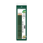 EcoLápis Preto 9000 6B Sextavado 4 UN Faber Castell