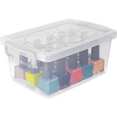 Mini Caixa Organizadora com Alça 1,5L Cristal 19,7x11,8x9cm 1 UN Ordene