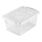 Caixa Organizadora com Alça 400ml Cristal 12,8x9x6cm 1 UN Ordene