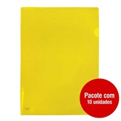 Pasta em L A4 220x310mm Amarelo 10 UN ACP