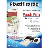 Plástico para Plastificação 0,05 A4 220x307mm PT 20 UN Mares