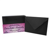 Envelope para Convite Preto 120g 163x225mm PT 50 UN Romitec