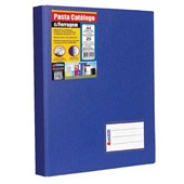 Pasta Catálogo A4 com 25 Envelopes Visor 265x320mm Azul 1 UN Chies