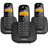 Telefone sem Fio mais 2 Ramais com Identificador de Chamadas até 7 Ramais Eco Mode TS 3113 Intelbras