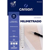 Bloco Milimetrado A4 50 Folhas 1 UN Canson