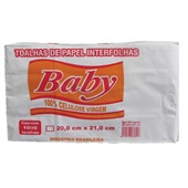 Papel Toalha Interfolha 2 Dobras 20x21cm PT 1000 FL Baby