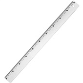 Régua Desetec Acrílica Cristal 50cm 7150 1 UN Trident