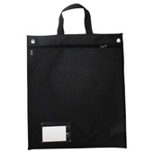 Pasta Malote com Zíper, Alça e Visor 360x410mm Nylon 600 Preto 1 UN Go
