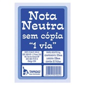 Bloco Nota Neutra Sem Cópia 1 Via 50 Folhas Tamoio