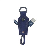 Cabo Micro USB Chaveiro Jeans I2GCBL950 1 UN i2GO
