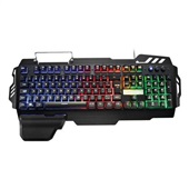 Teclado Gamer Warrior Profissional Superfície Metal USB Preto TC210 1