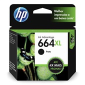 Cartucho 664XL 8,5ml Preto Original F6V31AB 1 UN HP