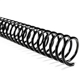 Espiral Encadernação Plaspiral 23mm Plástico Preto PCT C/60 UN