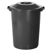 Lixeira Recycle 64L Preto 1 UN Plasvale