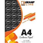 Papel Carbono Preto A4 21x29,7cm 100 FL GE-927 Grampline