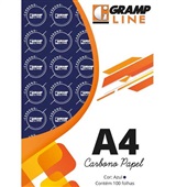 Papel Carbono Azul A4 21x29,7cm 100 FL GE-927 Grampline