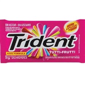 Goma de Mascar Sabor Tutti Frutti sem Açúcar 8g 1 UN Trident