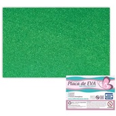 Folha de EVA com Glitter Verde 60x40cm 1 UN Seller