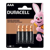 Pilha Alcalina Palito AAA PT 4 UN Duracell