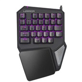 Teclado Gamer Warrior One Hand Drugi Semi Mecânico com Luz de LED Preto TC238 1 UN Multilaser