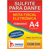 Sulfite Danfe com Serrilha A4 75g 500 Folhas 1 UN Tamoio