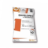 Envelope Plástico de Segurança 32x40cm PT 10 UN Embalagem Fácil