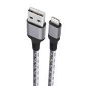Cabo Lightning USB para iPhone iPad iPod Nylon 1,5m Titanium 1 UN Geon