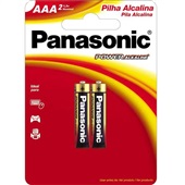 Pilha Alcalina Palito AAA Power PT 2 UN Panasonic