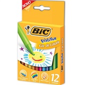 Giz de Cera Evolution 12 Cores Bic