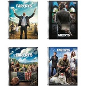 Caderno Universitário Capa Dura 80 FL Zip Far Cry 5 Capas Sortidas 1 U