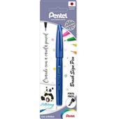Caneta Brush Sign Pen Azul 1 UN Pentel