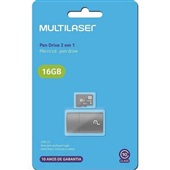 Pen Drive Leitor USB + Cartão de Memória Classe 10 16GB MC162 1 UN Mul