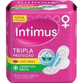 Absorvente com Abas Tripla Proteção Cobertura Seca 8 UN Intimus