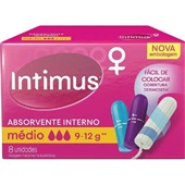 Absorvente Interno Médio 8 UN Intimus