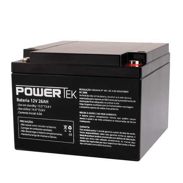 Bateria Powertek 12V 26AH EN018 1 UN Multilaser